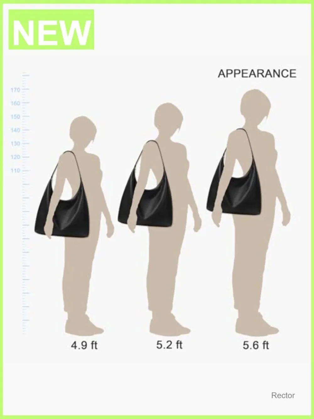 Vegan Leather Hobo Tote Bag with Zipper - Work Travel Shoulder Bag